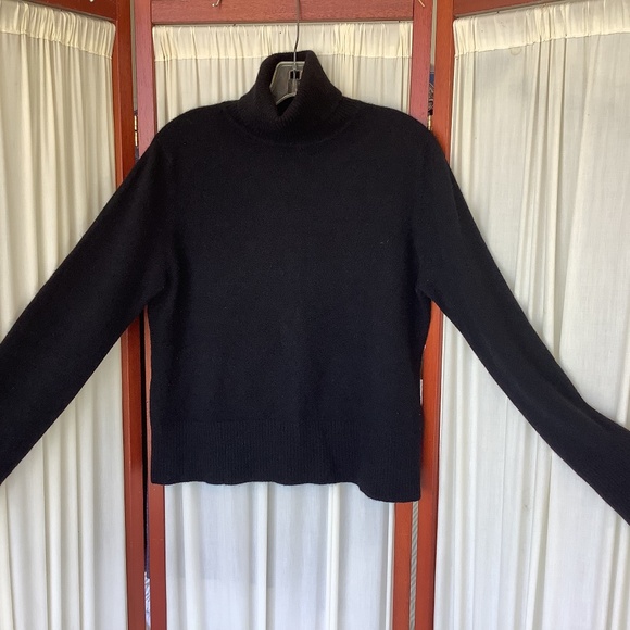 Red Moon 100% Cashmere Wool Woman’s Black Turtleneck Sweater Size XL - Picture 1 of 6